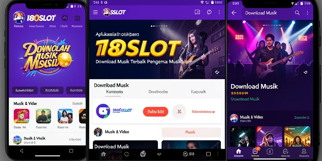 Tampilan antarmuka aplikasi 180SLOT untuk Download Musik yang menarik.