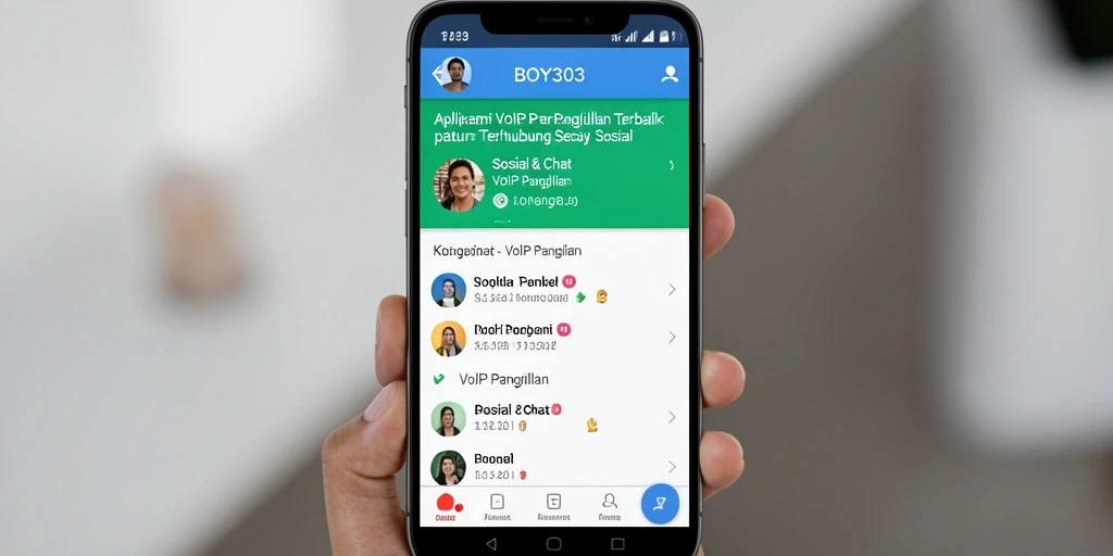 Antarmuka BOY303 yang intuitif untuk VoIP Panggilan.