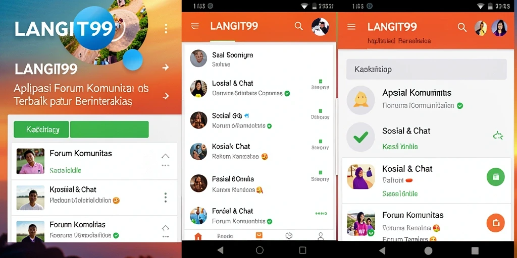 Tampilan antarmuka pengguna LANGIT99 yang menarik untuk Forum Komunitas.