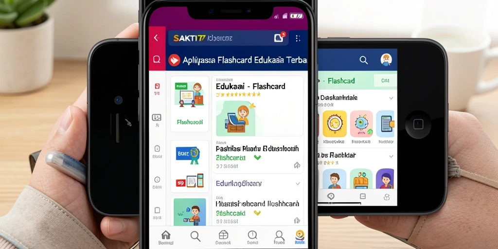 Antarmuka intuitif SAKTI77 untuk belajar flashcard