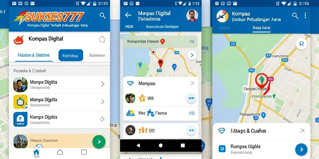Antarmuka Kompas Digital SUKSES777 yang jelas dan informatif.