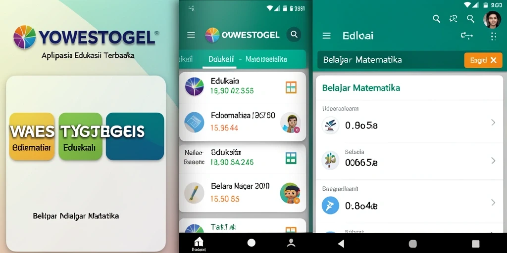 Antarmuka aplikasi YOWESTOGEL yang ramah pengguna untuk belajar matematika.